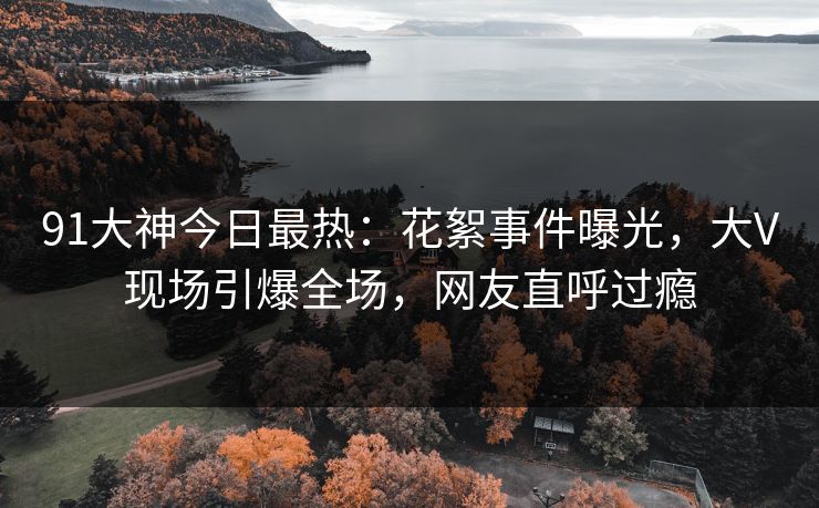 91大神今日最热：花絮事件曝光，大V现场引爆全场，网友直呼过瘾