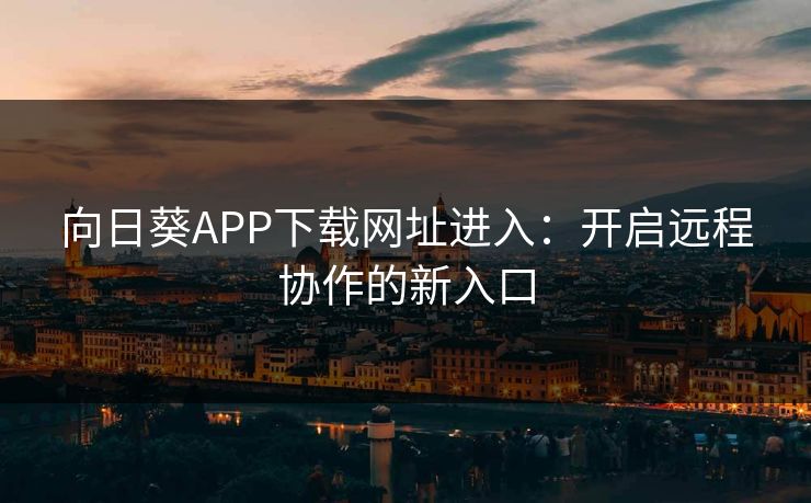 向日葵APP下载网址进入：开启远程协作的新入口